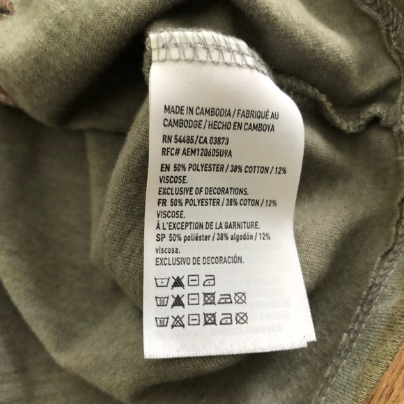 AE camo embroidered t-shirt S - Picture 3 of 8